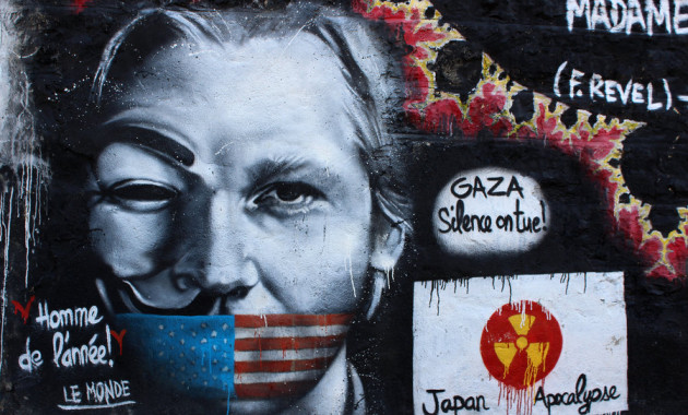 Wikileaks graffiti